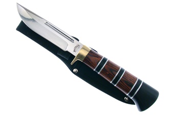 Red Black Pakkawood Stainless Steel Hunter
