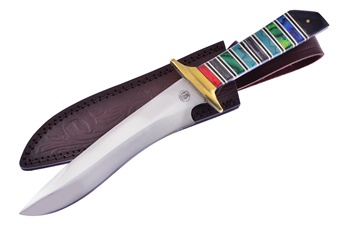 Stacked Resin Leather Sheath Chipaway Hunter