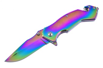 Show Sample Rainbow Titanium Stainless Steel Elite Rescue