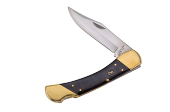 Cape Buffalo Horn Lockback w/Copper Bolsters