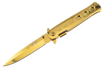 Gold Titanium Italian Stiletto Assisted