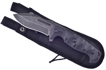 Black Stonewash Stainless Steel Full Tang Fix Blade