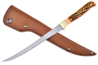 Stag Bone Resin Resin Filet Knife