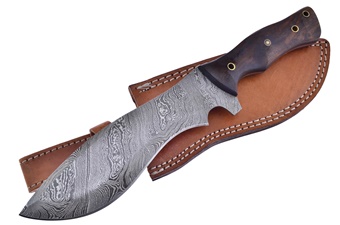 Out Of Box Walnut Wood Damascus Bowie (1pc)