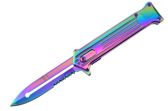 Show Sample Rainbow Titanium Assisted Open Tactical