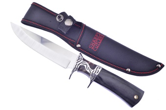 Show Sample Black Pakkawood Stainless Steel Hunter