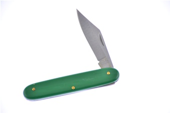 Green Abs Satin Stainless Steel Novelity Knife