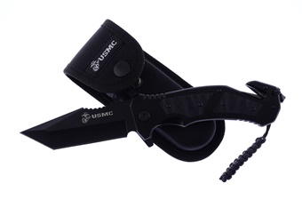 Mscu Black Rescue Black Stainless Steel Tanto Blade