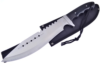 Show Sample Black Pakkawood Combat Bowie