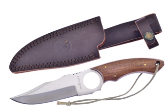 Wood Red Deer Finger Guard Stainless Steel