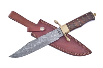 Walnut Wood Damascus Bowie