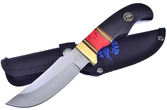 Black Pakkawood Red Turquoise Skinner