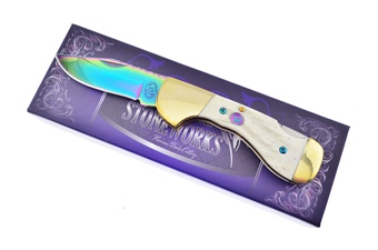 White Jig Bone Rb Titanium Blade Choctaw