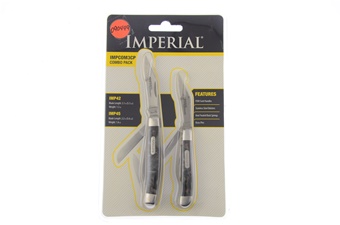 2pc Resin Swirl Handle Stainless Steel Blades