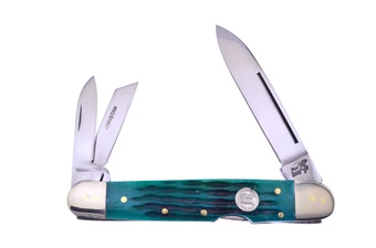 Show Sample Jade Green Bone Lockback Whittler