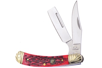 Show Sample Red Jig Bone 2-Blade Razor