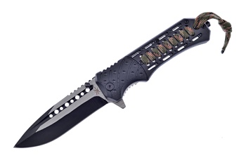 Black Abs Paracord Assisted Open Tactical