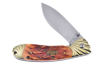 Chestnut Jig Bone Stainless Steel Liner Lock