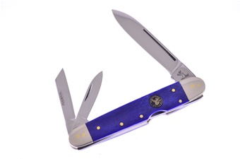 Blue Smoothbone Lockback Whittler