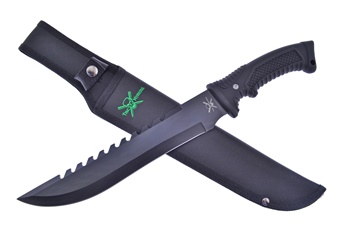Black Rubber Campsite Stainless Steel Bowie