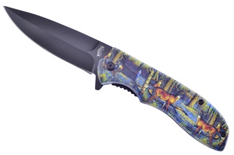 Aluminum Whitetail Art Stainless Steel Assisted Tactical