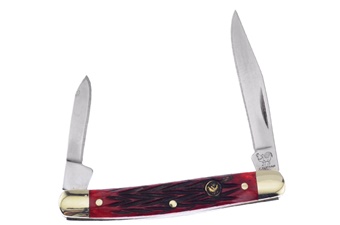 Red Pick Bone Hen + Rooster Pen Knife