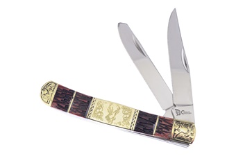 Whiskey Red Jig 440 Stainless Steel Trapper
