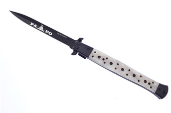Cracked Ice Fafo Black Stainless Steel Stiletto