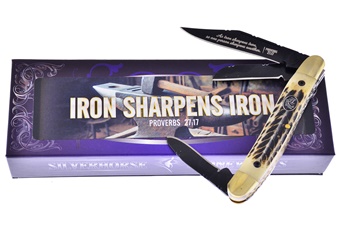 White Jig Bone Iron Sharpens Iron
