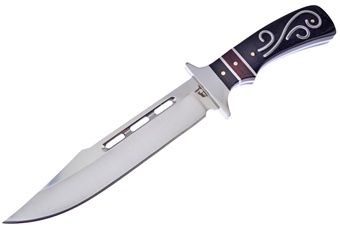 Black & Brown Pakkawd Stainless Steel Hunter