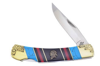 Stone Native American Lock Back