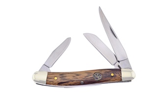 Zebra Wood Stainless Steel Stockman