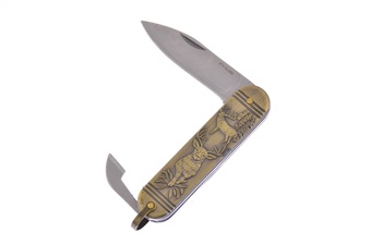Brass Deer Wildlife Knife