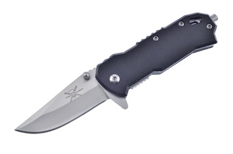 Black G-10 Stainless Steel Assisted Open Tactical (1)