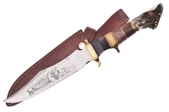 Show Sample Crown Stag Etch Art On Blade