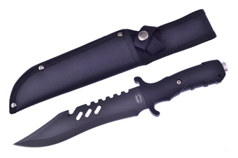 Black Rubber Black Stainless Steel Bowie