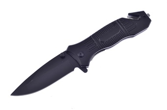 Black Abs Black Stainless Steel Assisted Open Tactical