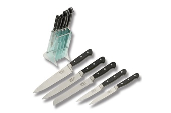 5pc Hen + Rooster Kitchen Set Clear Block