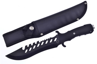 Black Rubber Black Stainless Steel Bowie