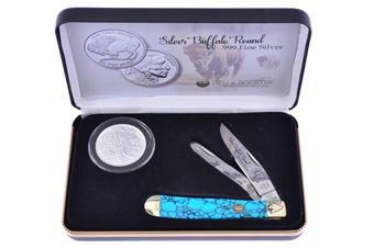 Michael Prater Turquoise Silver/Buff Trapper (1pc)