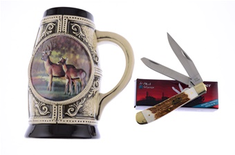 Deer Stag Trapper Stein (2pc)