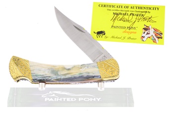 Painted Pony Buck Blade Show Prototype (1pc)