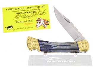 Painted Pony Buck Blade Show Prototype (1pc)