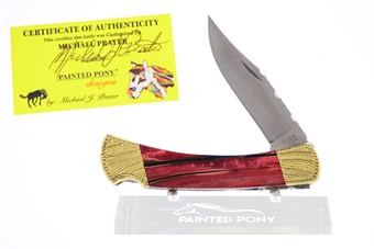 Painted Pony Buck Blade Show Prototype (1pc)