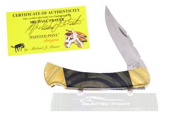 Painted Pony Buck Blade Show Prototype (1pc)