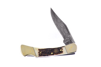 Closeout H&R Damascus Folder Stag (1pc)