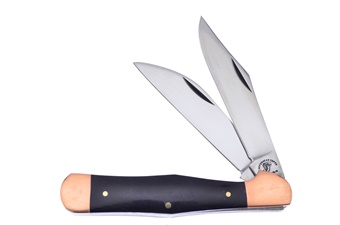 4" Cape Buffalo Horn Coke Bottle Folder w/Copper Bolster