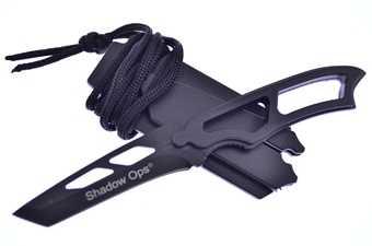 6.5" Black Composite Neck Knife w/Sheath