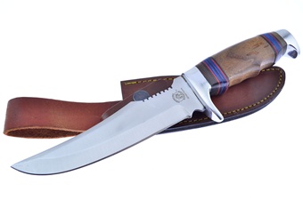 11" Rosewood Bowie w/Leather Sheath