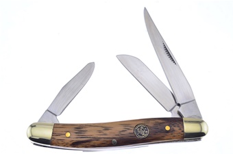 3.5" Zebra Wood 3-Blade Stockman
